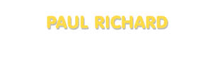 Der Vorname Paul Richard